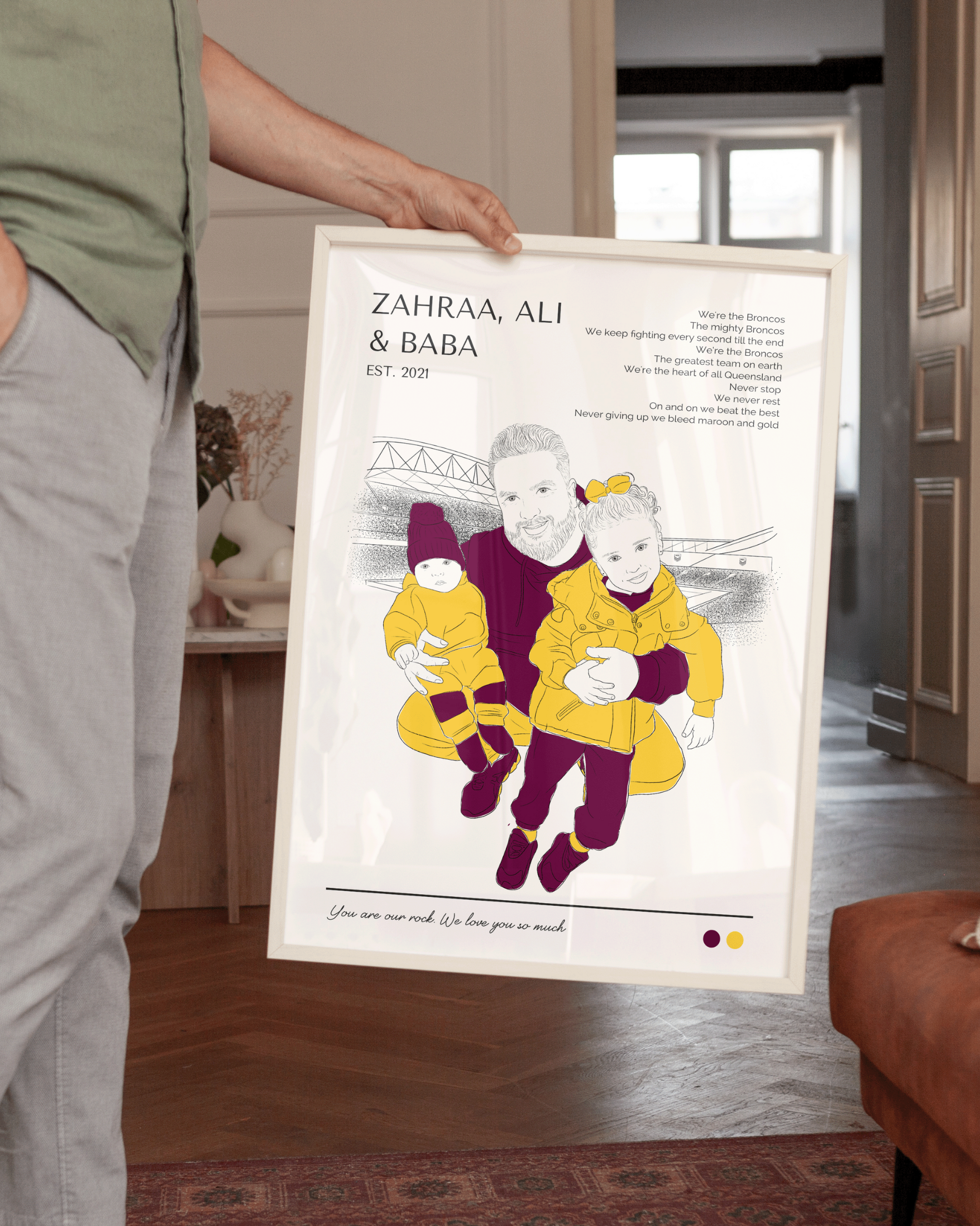 Daddy & Me NRL Rugby Poster