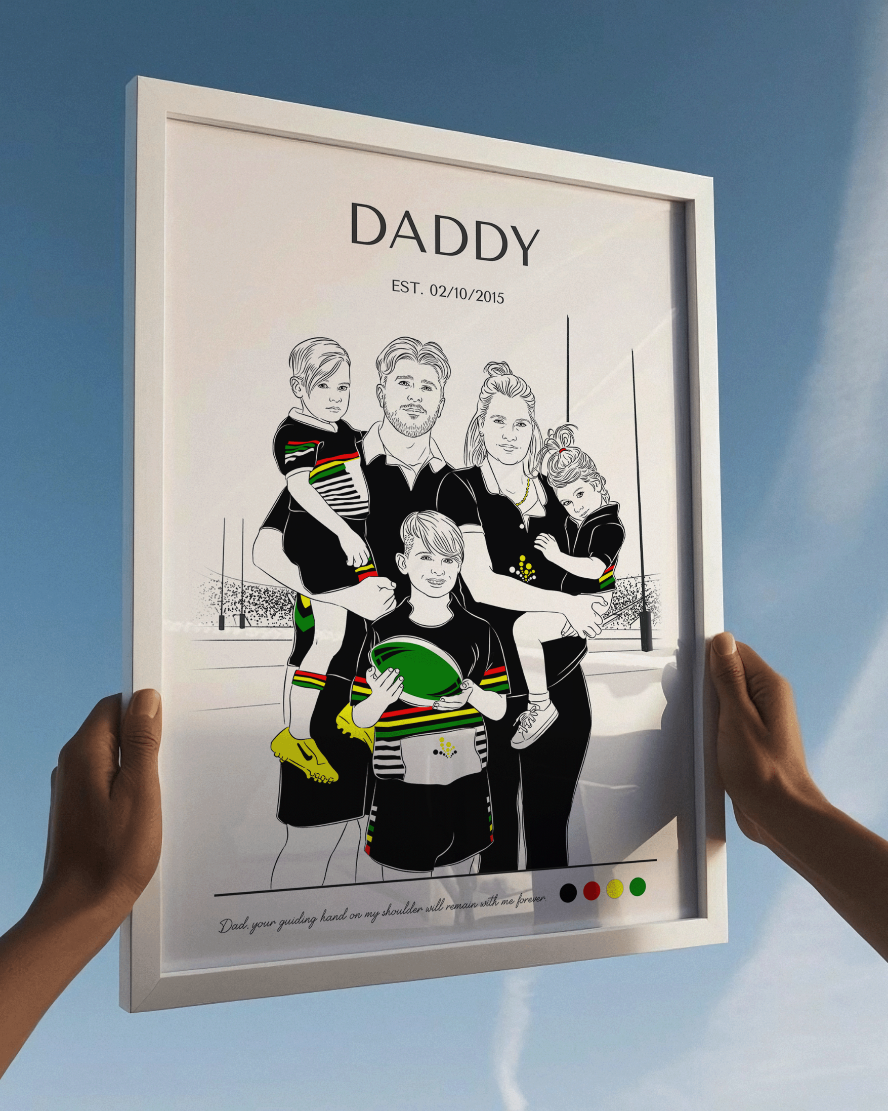 Daddy & Me NRL Rugby Poster