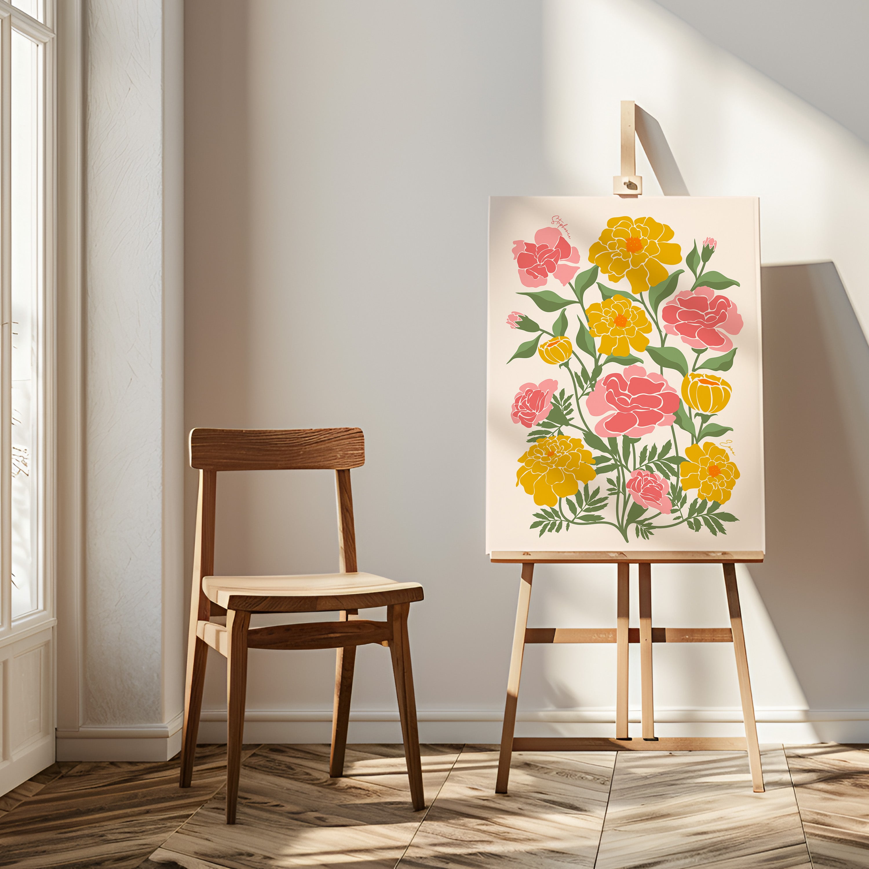 Bloom: Family Birth Flower Canvas
