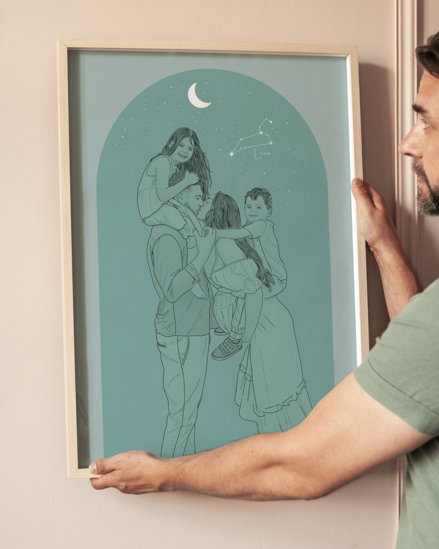 "To the Moon & Back" Constellation Poster