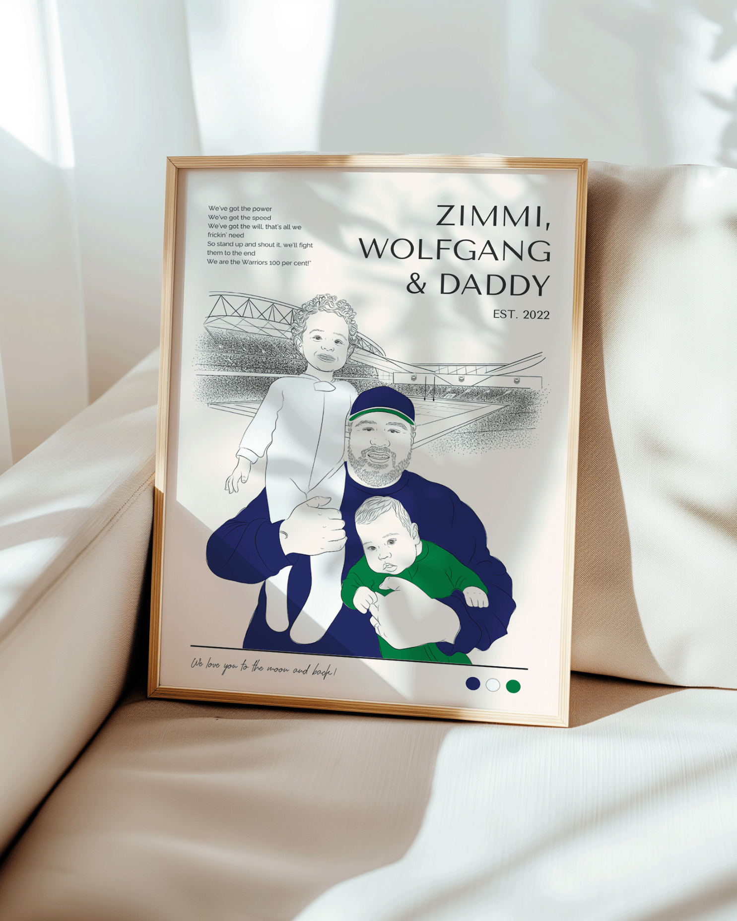 Daddy & Me NRL Rugby Poster