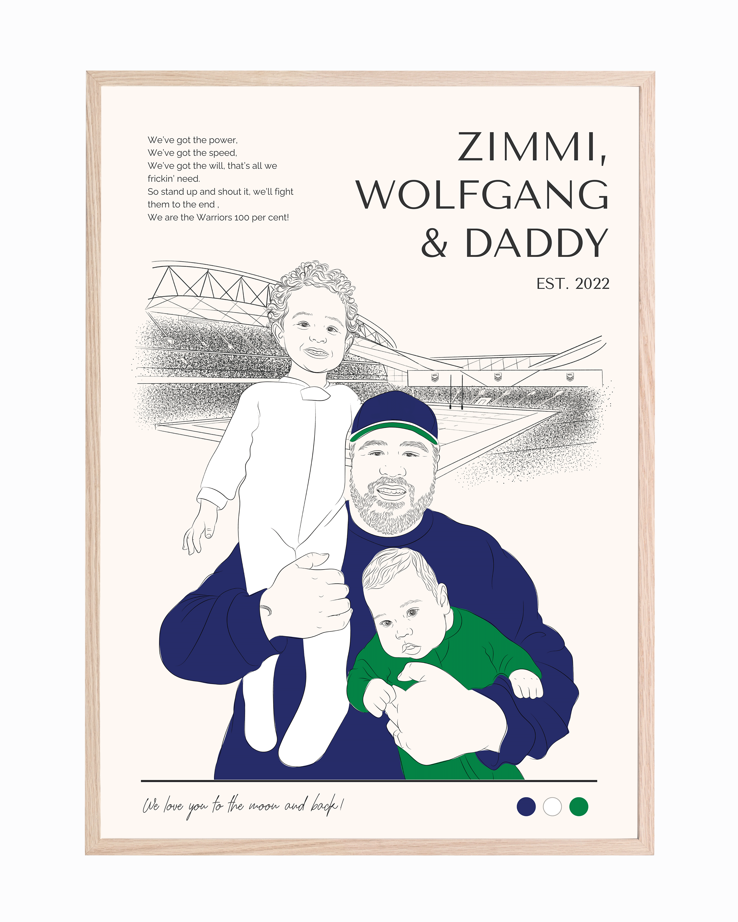 Daddy & Me NRL Rugby Poster