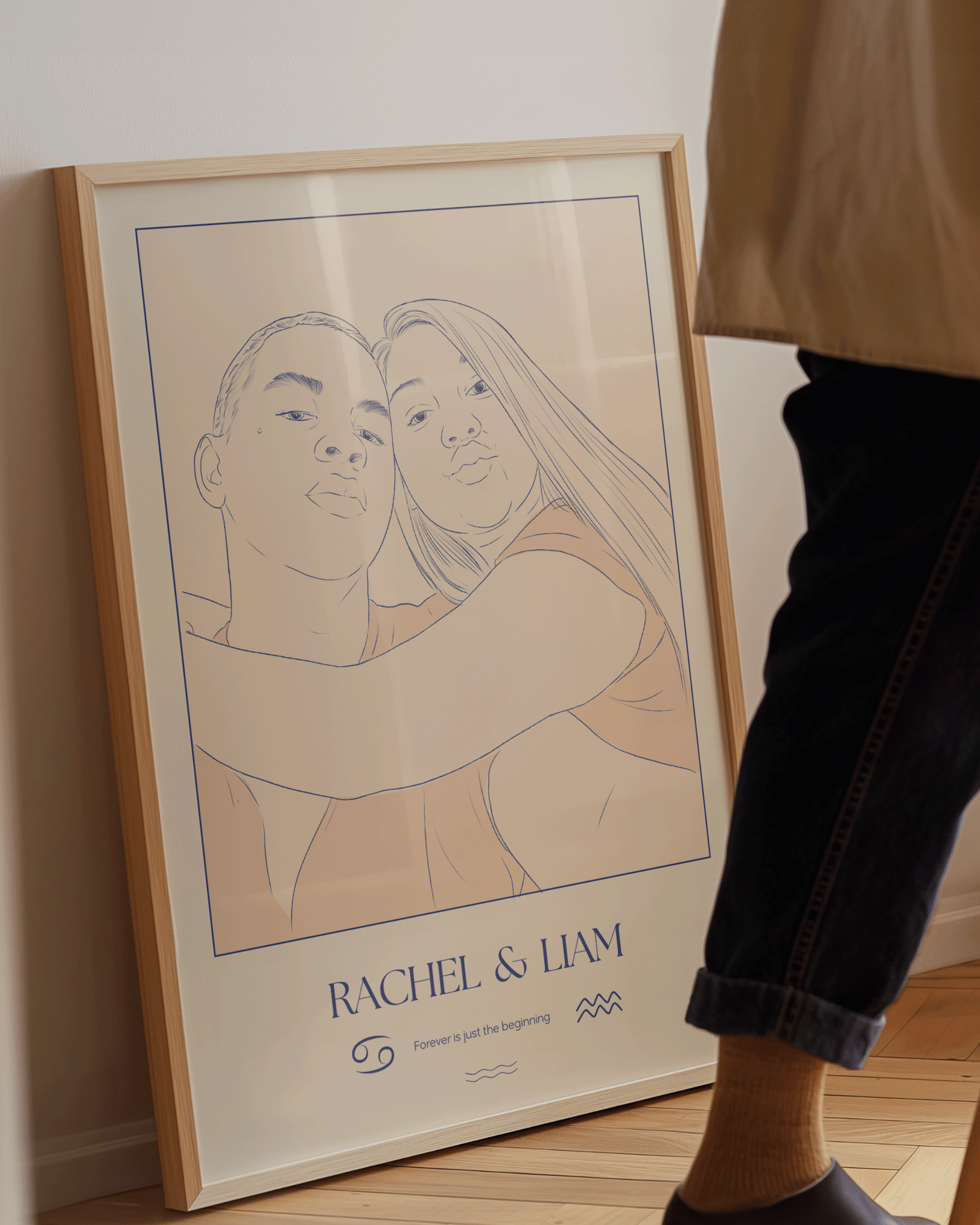 'Written in the Stars' Couple Zodiac Poster