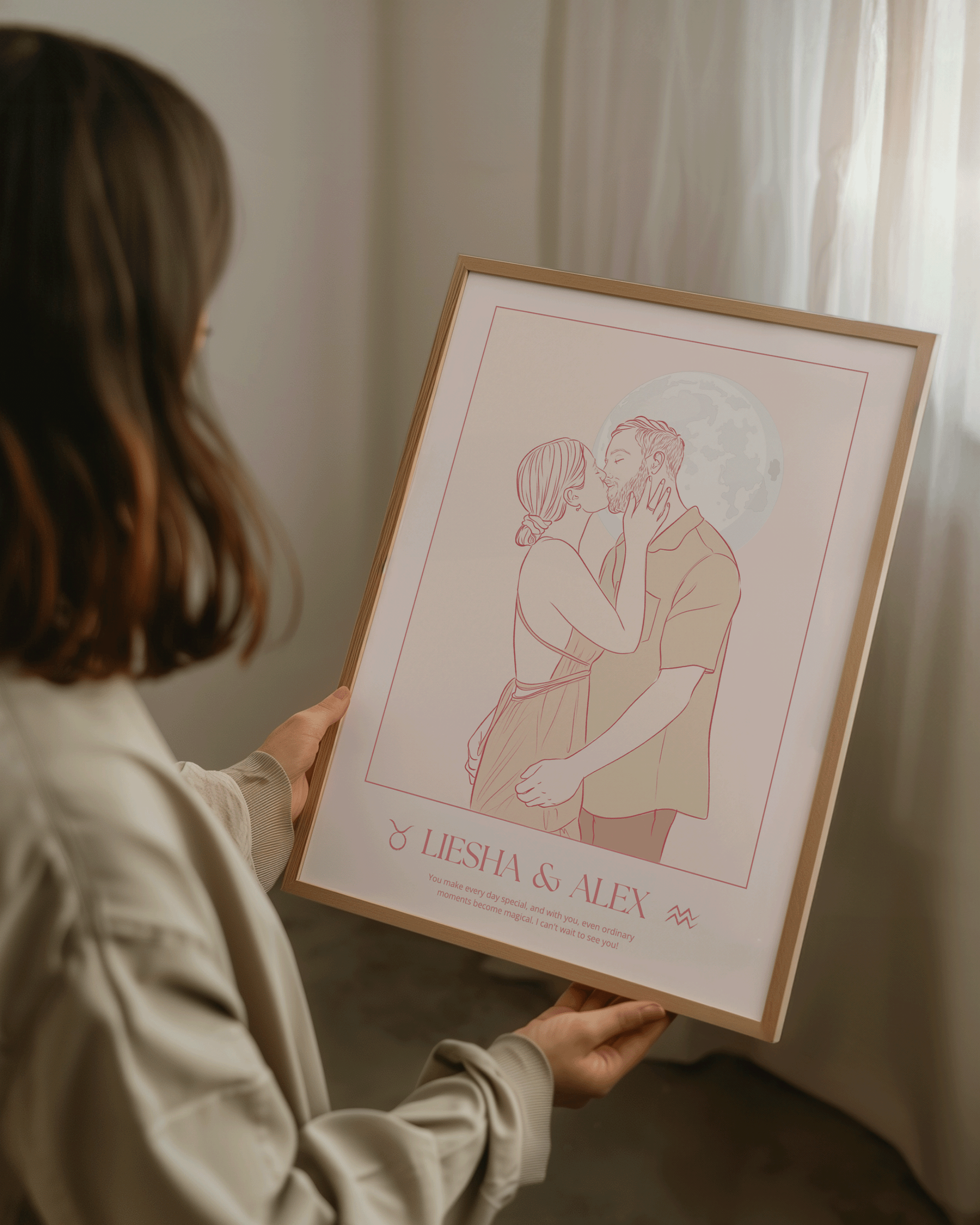 'Written in the Stars' Couple Zodiac Poster