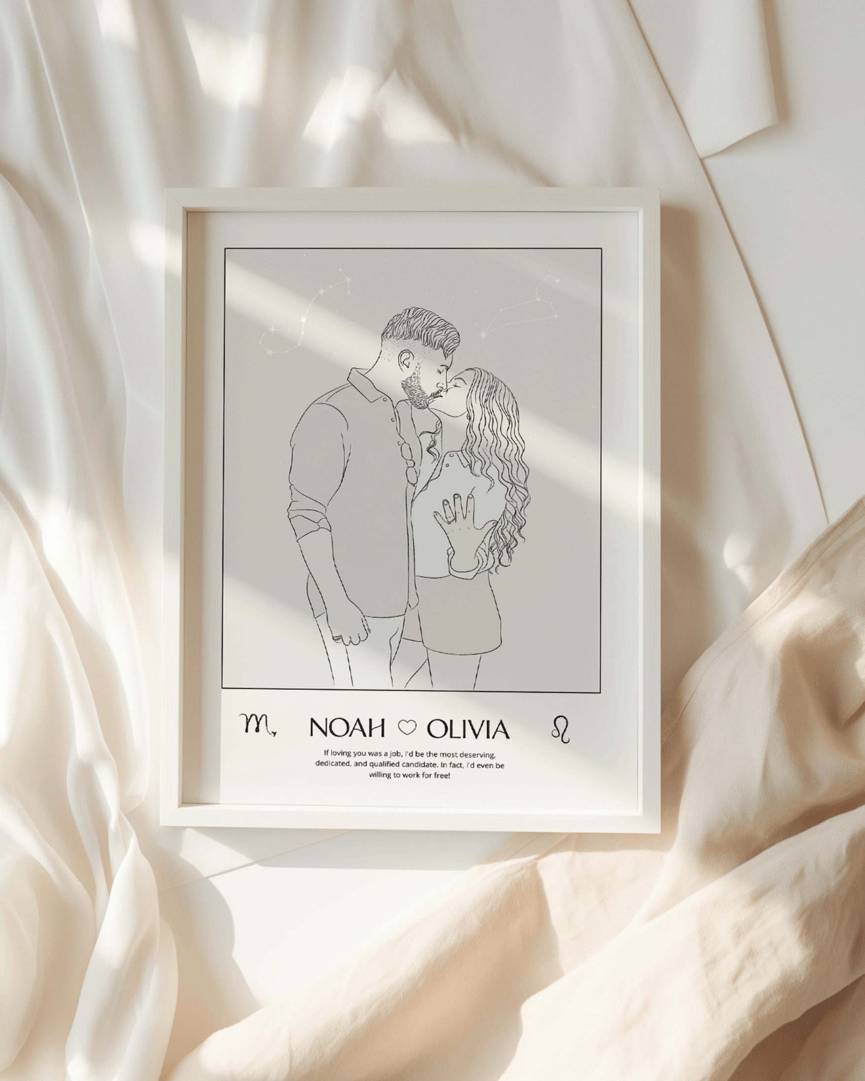 'Written in the Stars' Couple Zodiac Poster