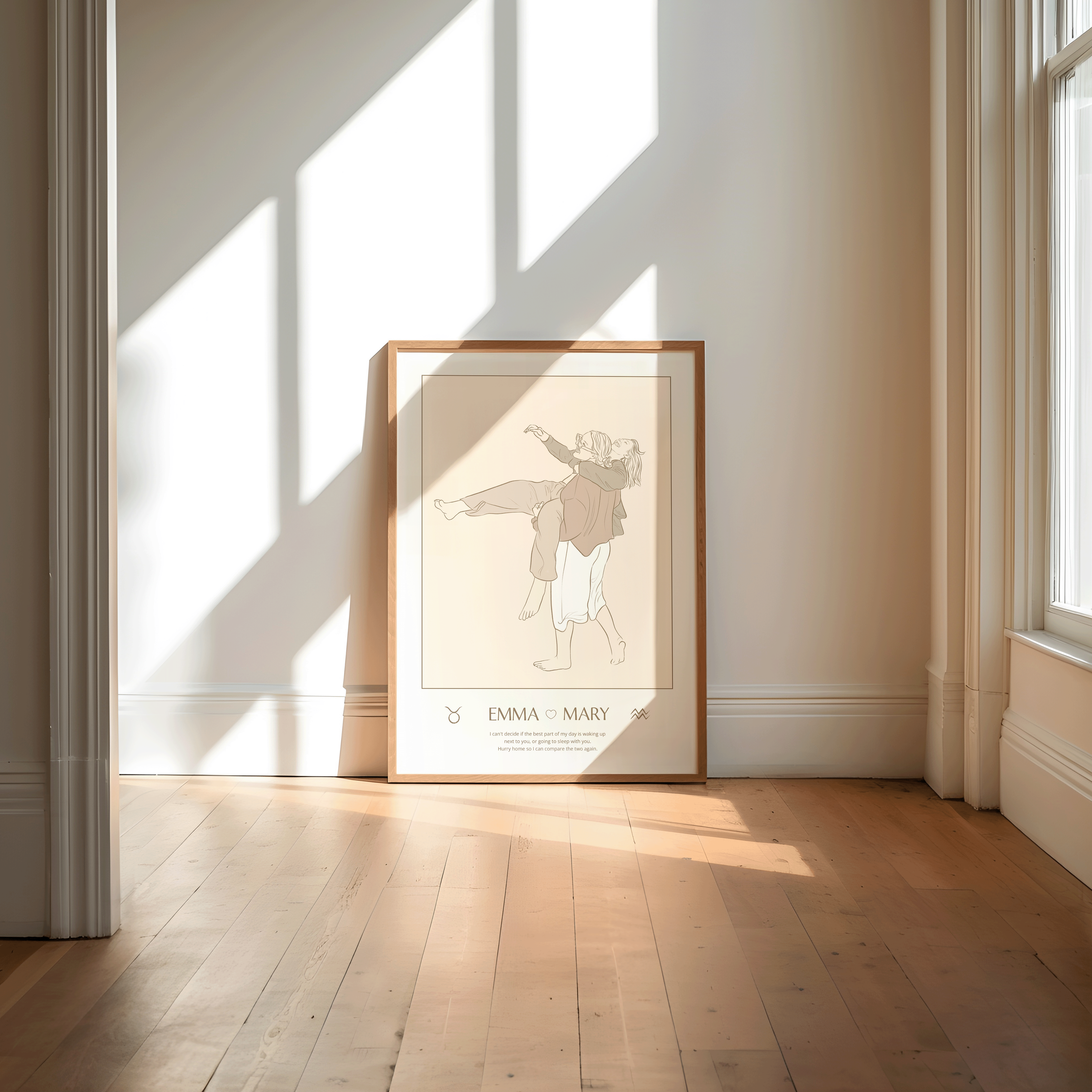 'Written in the Stars' Couple Zodiac Poster