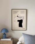 Custom footy poster personalised with family names