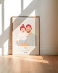 Custom dad print personalised with family names