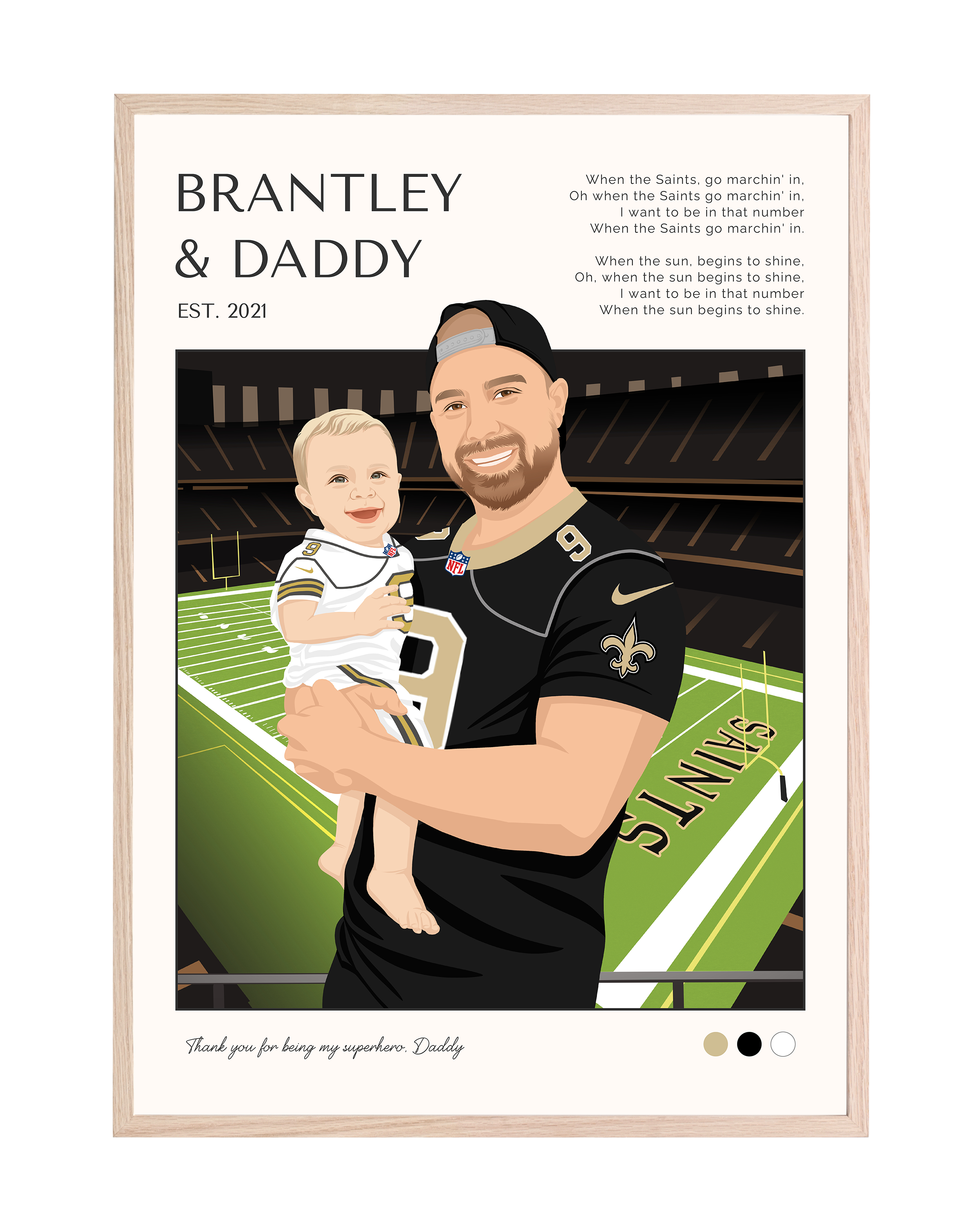 Daddy & Me Custom NFL Football Poster
