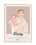Personalised dad poster, custom Father's Day gift by The Coco Studio